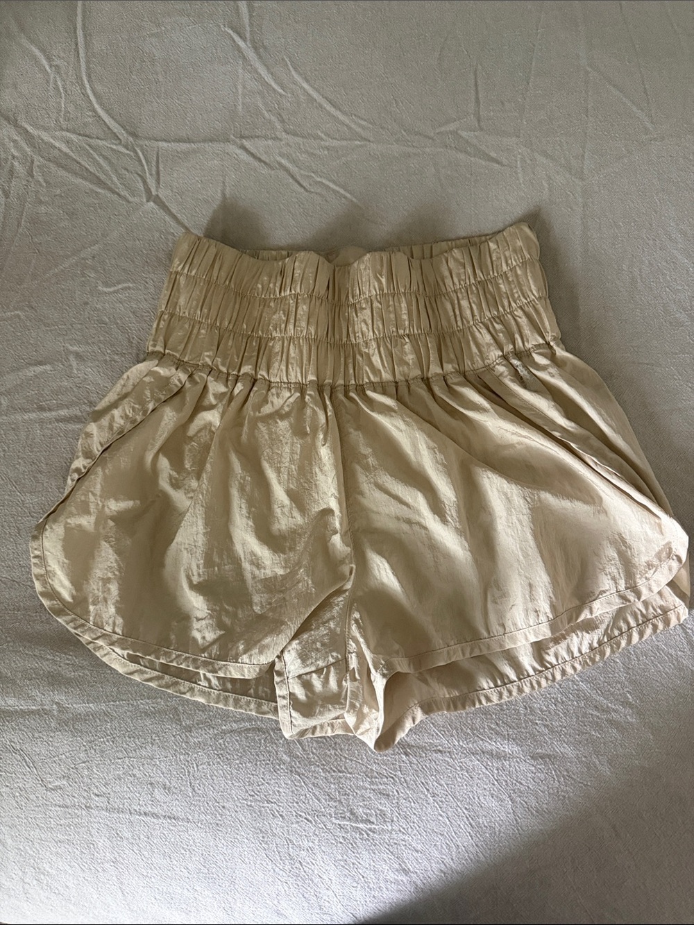 Free People the way home shorts medium High-Waist Smocked Beige Women’s Shorts